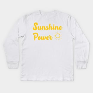 Sunshine Power Sun Kids Long Sleeve T-Shirt